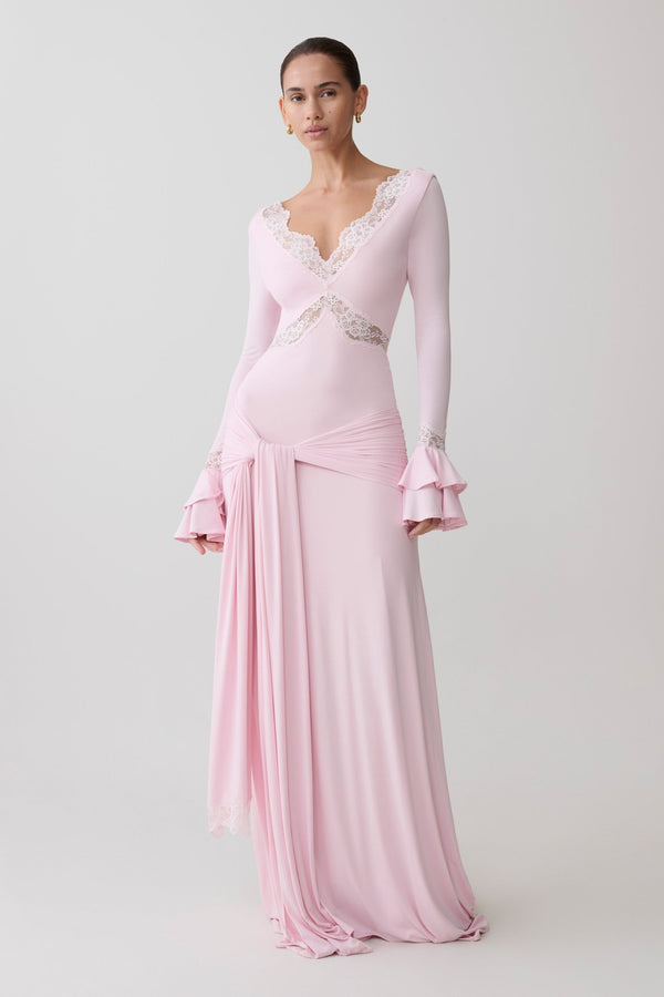 Electra Slinky Lace Maxi Dress - 4