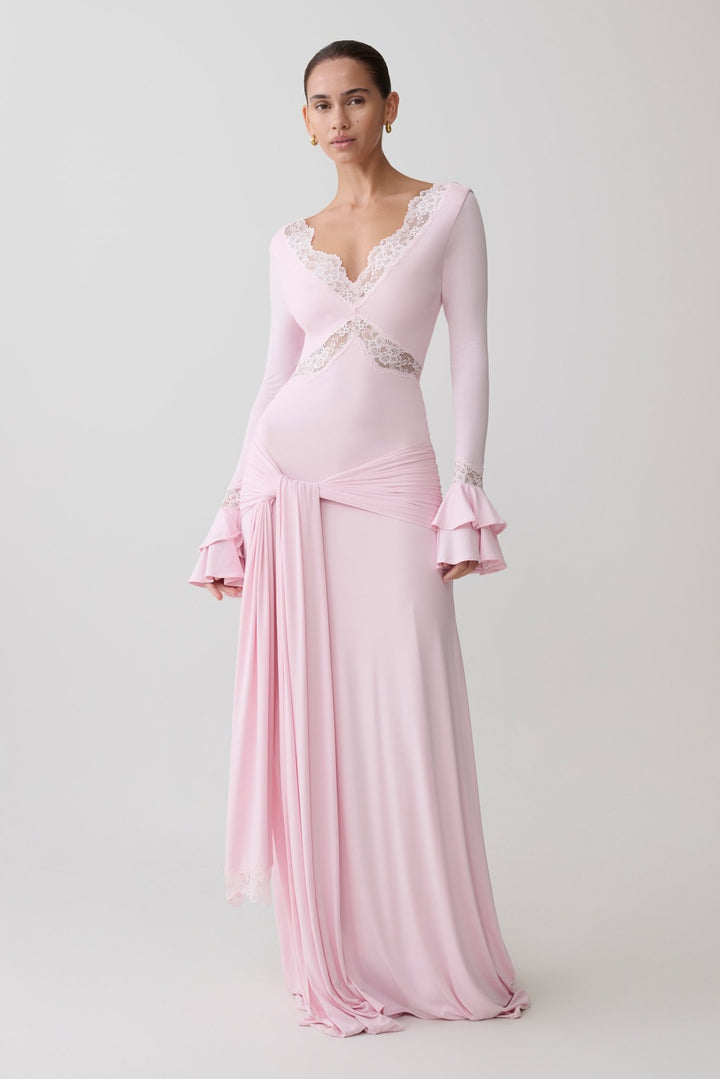 Electra Slinky Lace Maxi Dress - 4