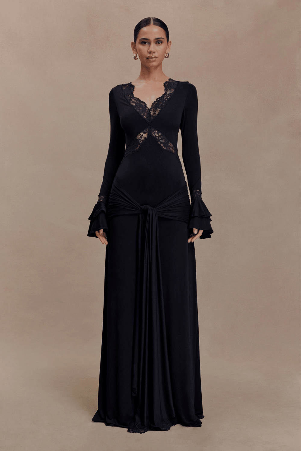 Electra Slinky Lace Maxi Dress - 15