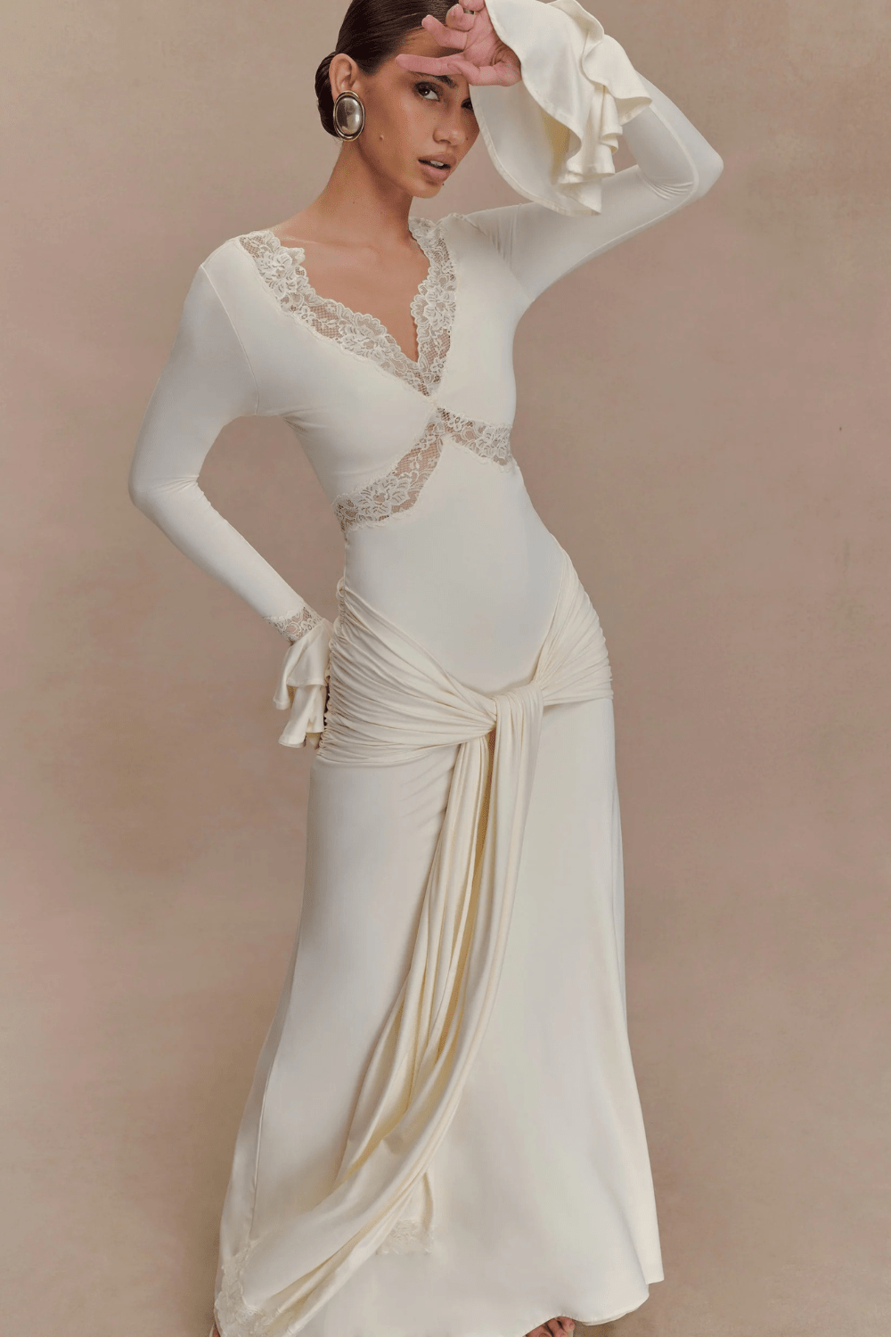 Electra Slinky Lace Maxi Dress - 12