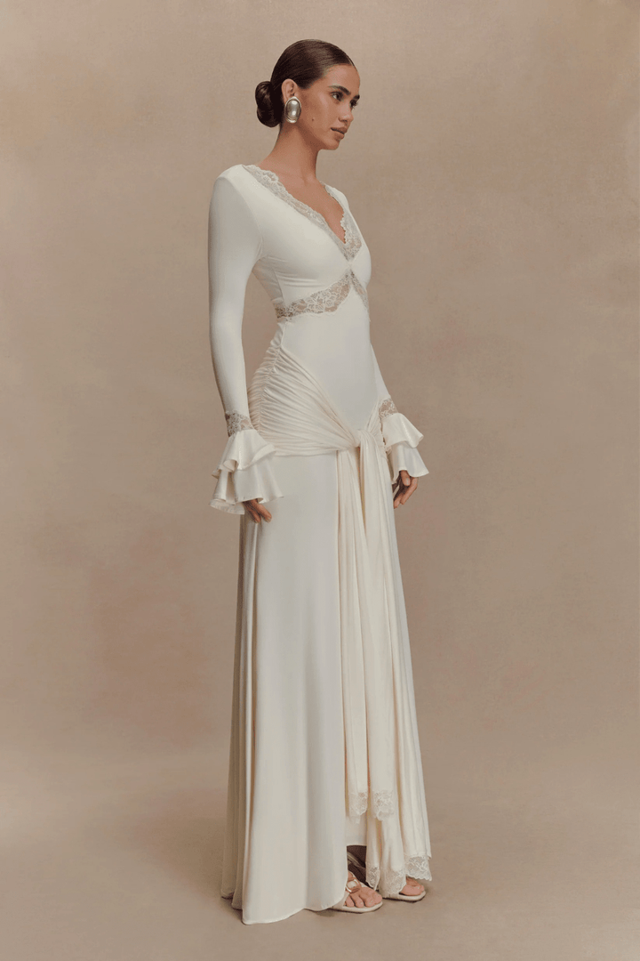 Electra Slinky Lace Maxi Dress - 11