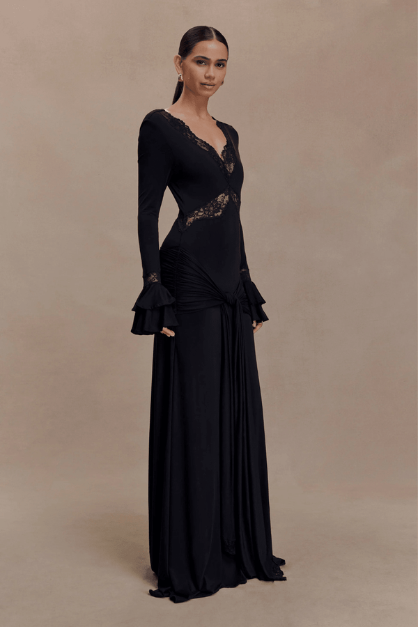 Electra Slinky Lace Maxi Dress - 16