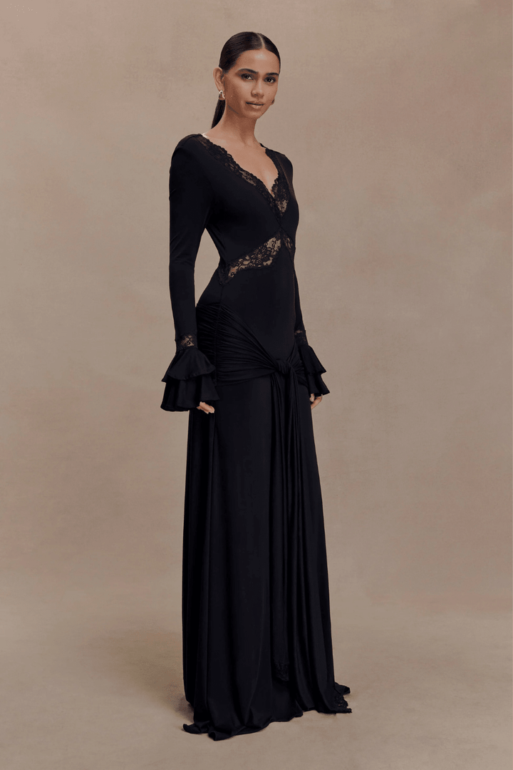 Electra Slinky Lace Maxi Dress - 16