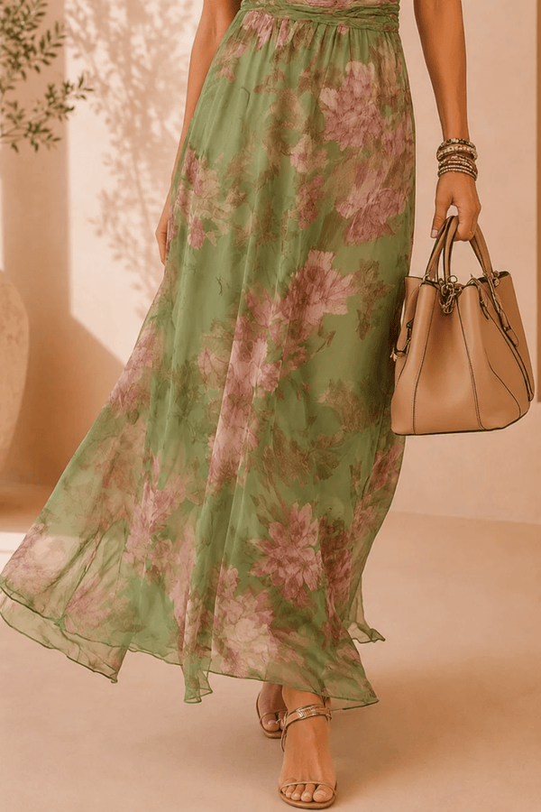 Elodie Floral Halter Maxi Dress - 2