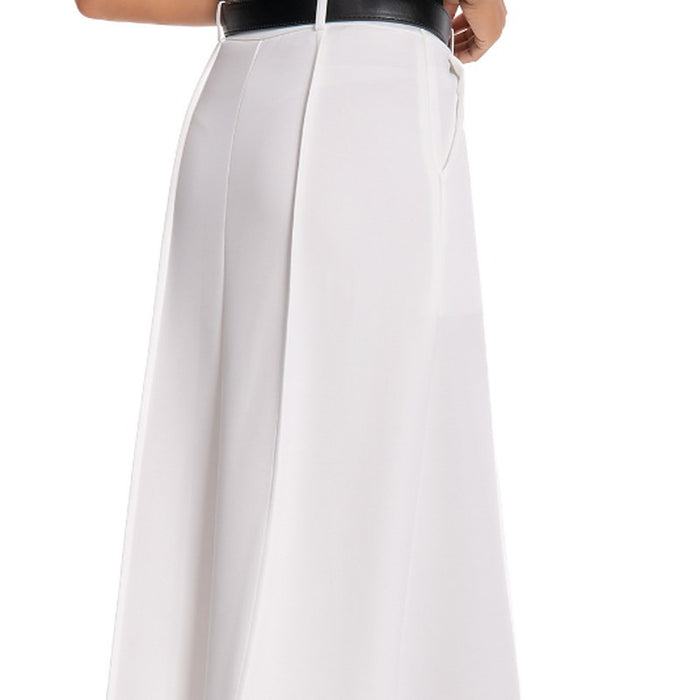 Esme H-Line Maxi Skirt – detail: Long back panels, straight fall