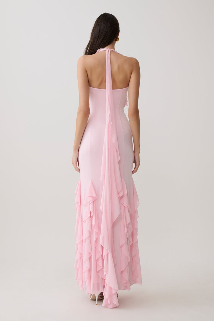 Etta Ruffle Slinky Maxi Dress - 6