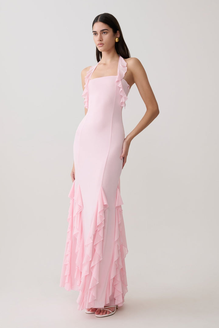 Etta Ruffle Slinky Maxi Dress - 2