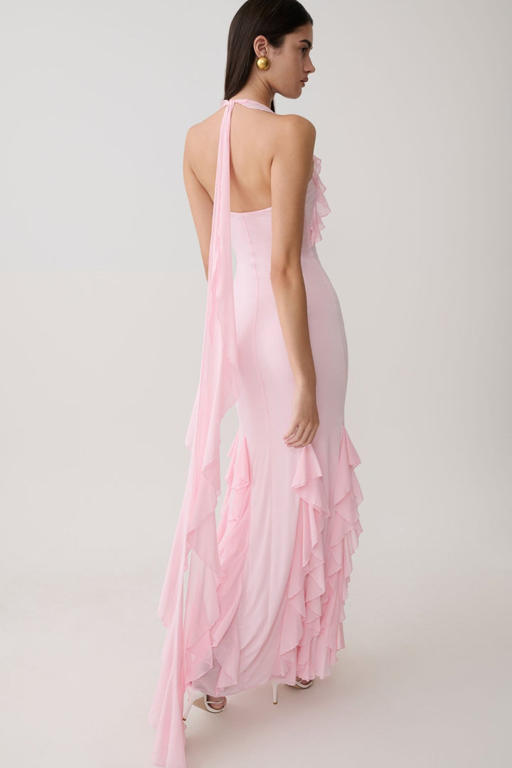 Etta Ruffle Slinky Maxi Dress - 5