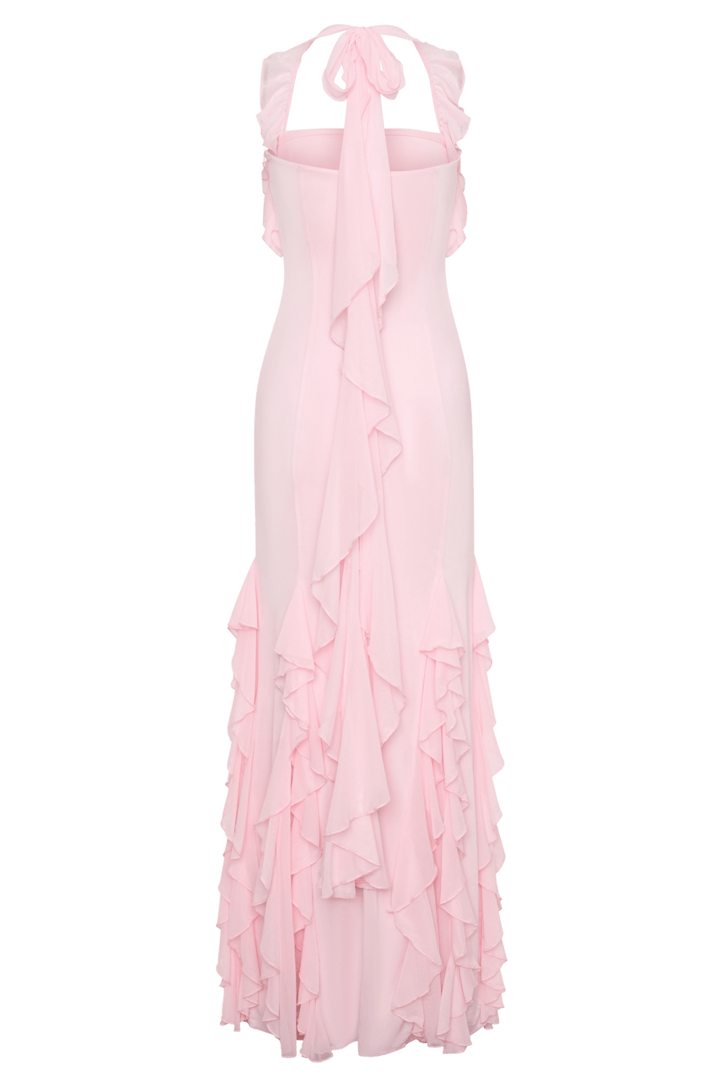 Etta Ruffle Slinky Maxi Dress - 8