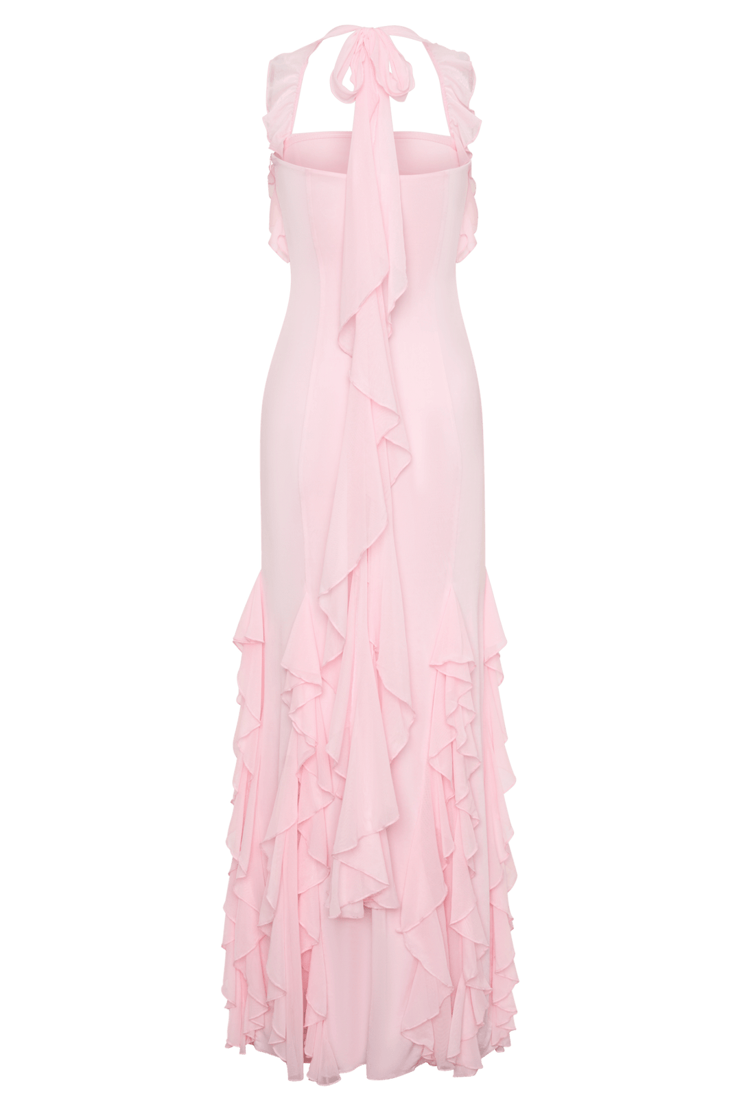 Etta Ruffle Slinky Maxi Dress - 8