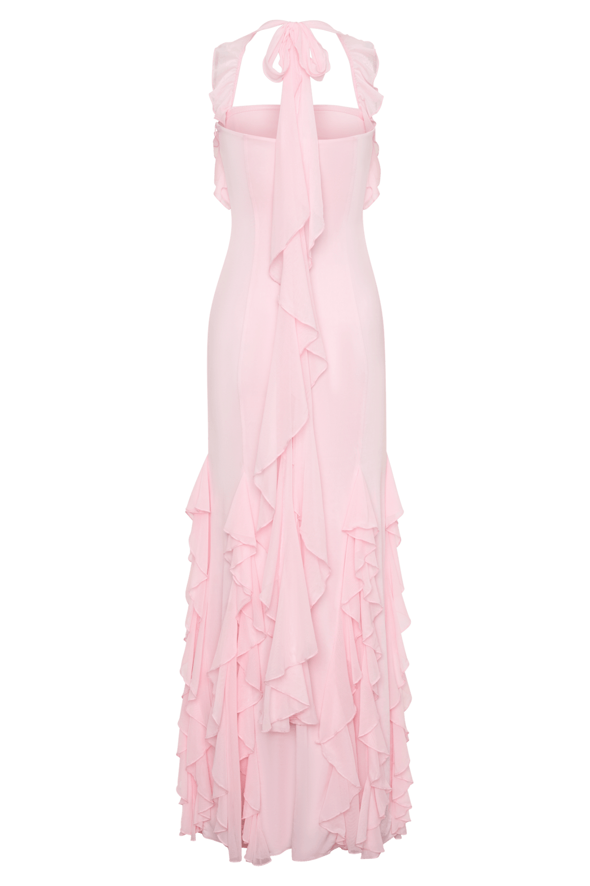 Etta Ruffle Slinky Maxi Dress - 8