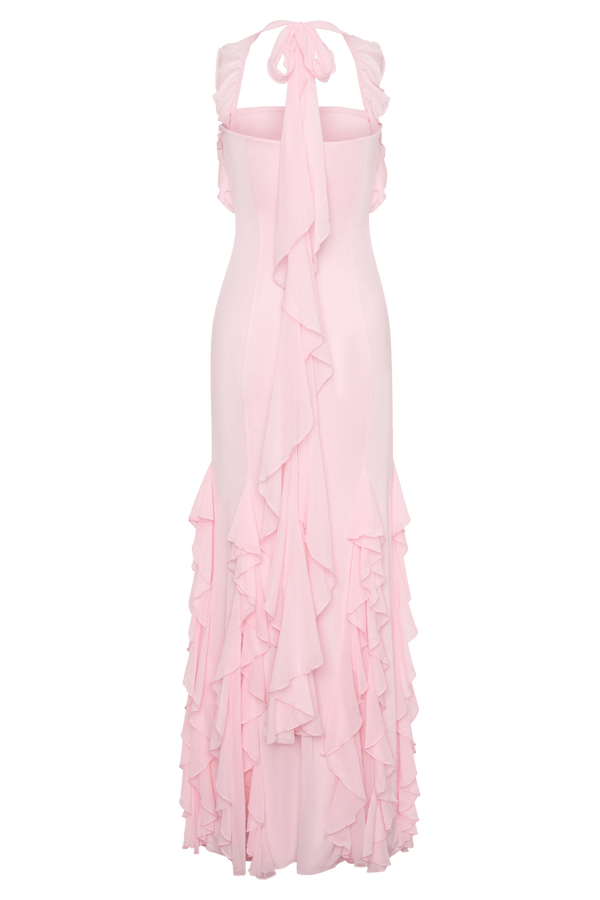 Etta Ruffle Slinky Maxi Dress - 8