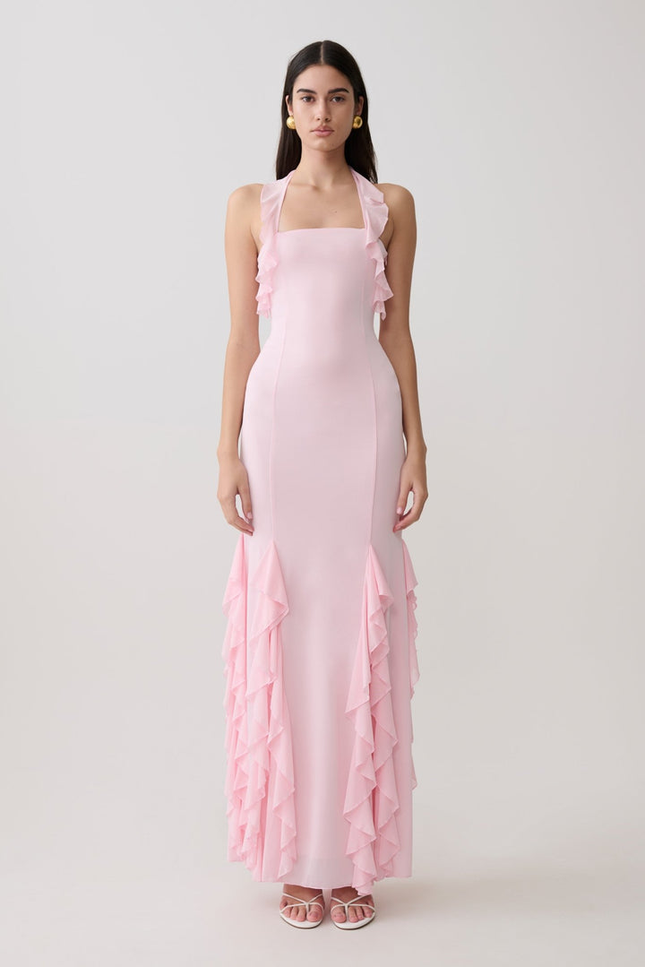 Etta Ruffle Slinky Maxi Dress - 1