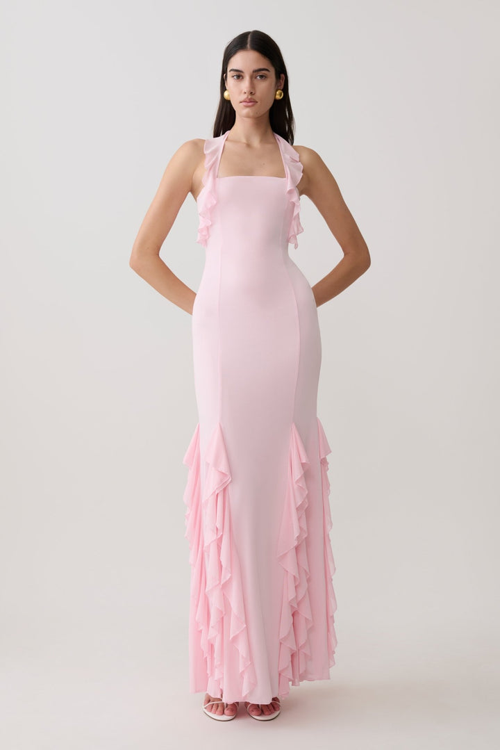 Etta Ruffle Slinky Maxi Dress - 3