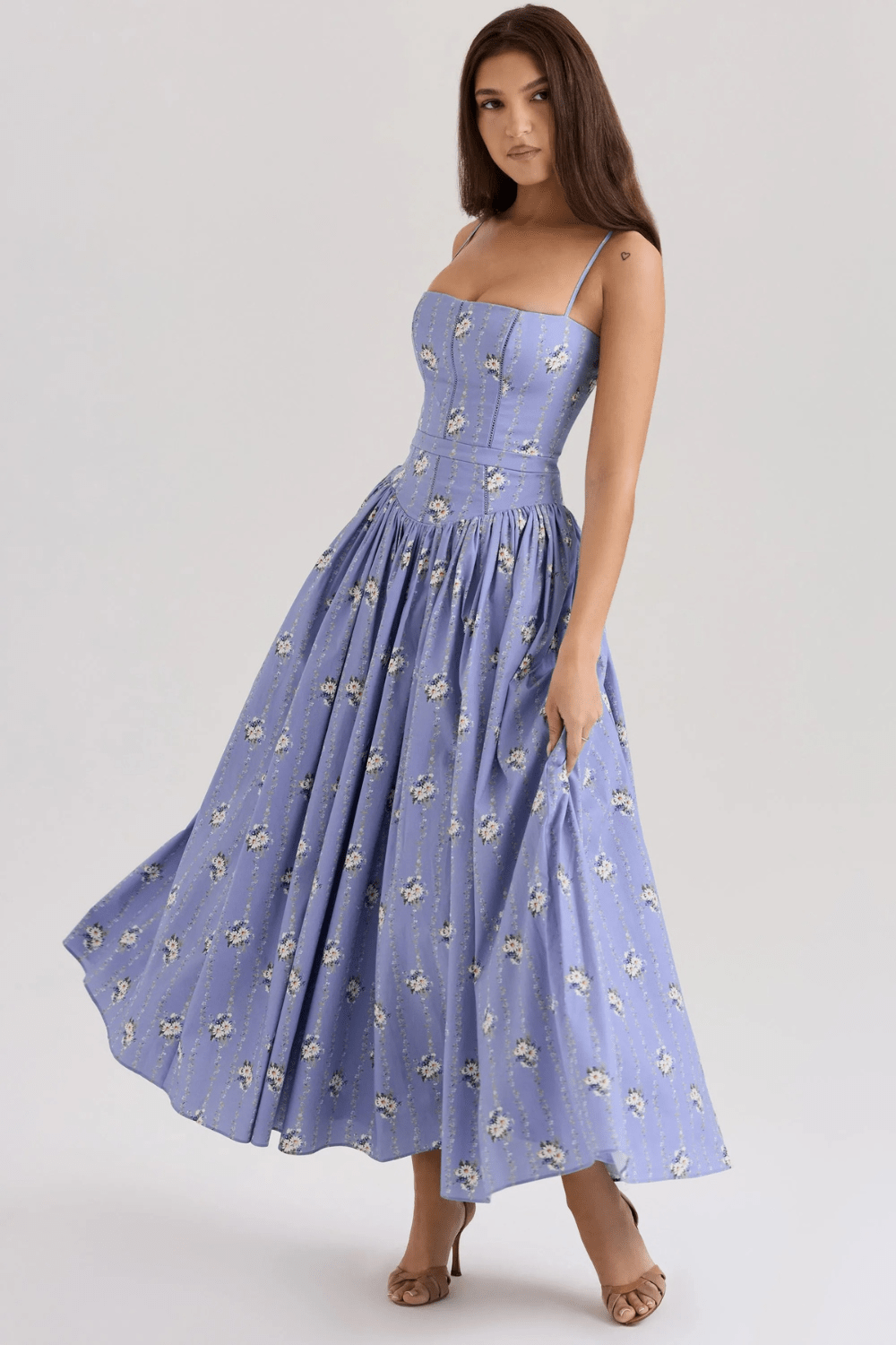 Fleur Baumwoll-Midi-Sommerkleid - 2