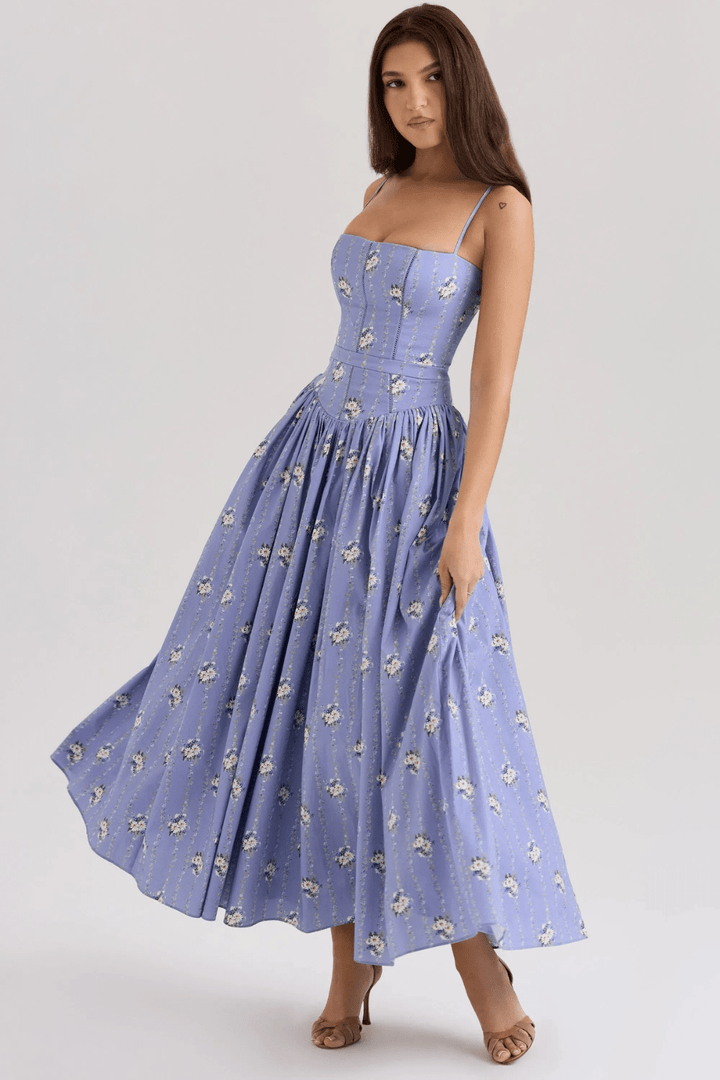 Fleur Baumwoll-Midi-Sommerkleid - 2