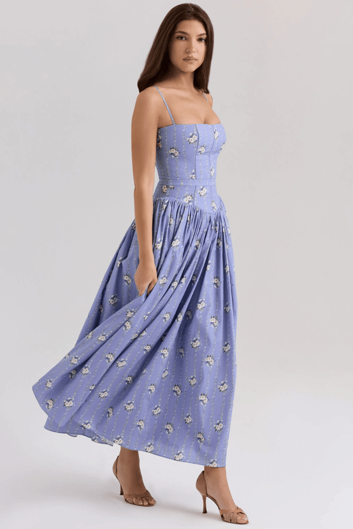 Fleur Baumwoll-Midi-Sommerkleid - 1