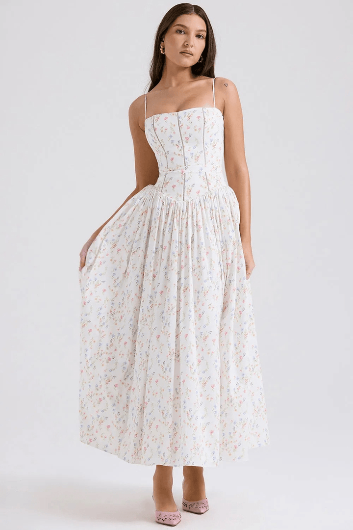 Fleur Baumwoll-Midi-Sommerkleid - 16