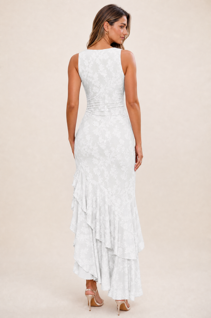 Rosalina Floral Ruffle Maxi Dress
