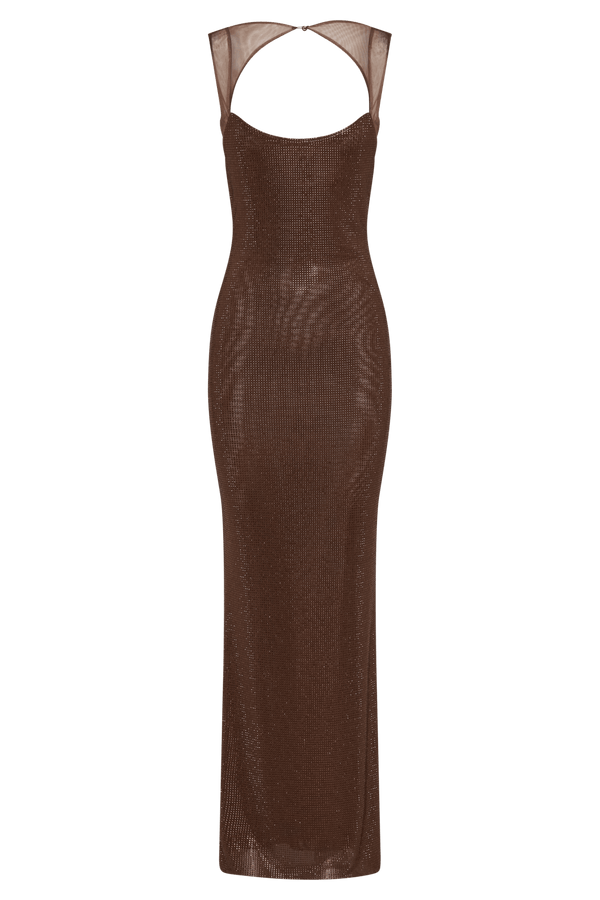 Jasmyn Hot Fix Maxi Dress With Mesh Back - 7