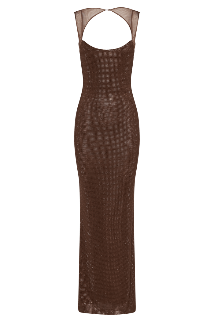 Jasmyn Hot Fix Maxi Dress With Mesh Back - 7