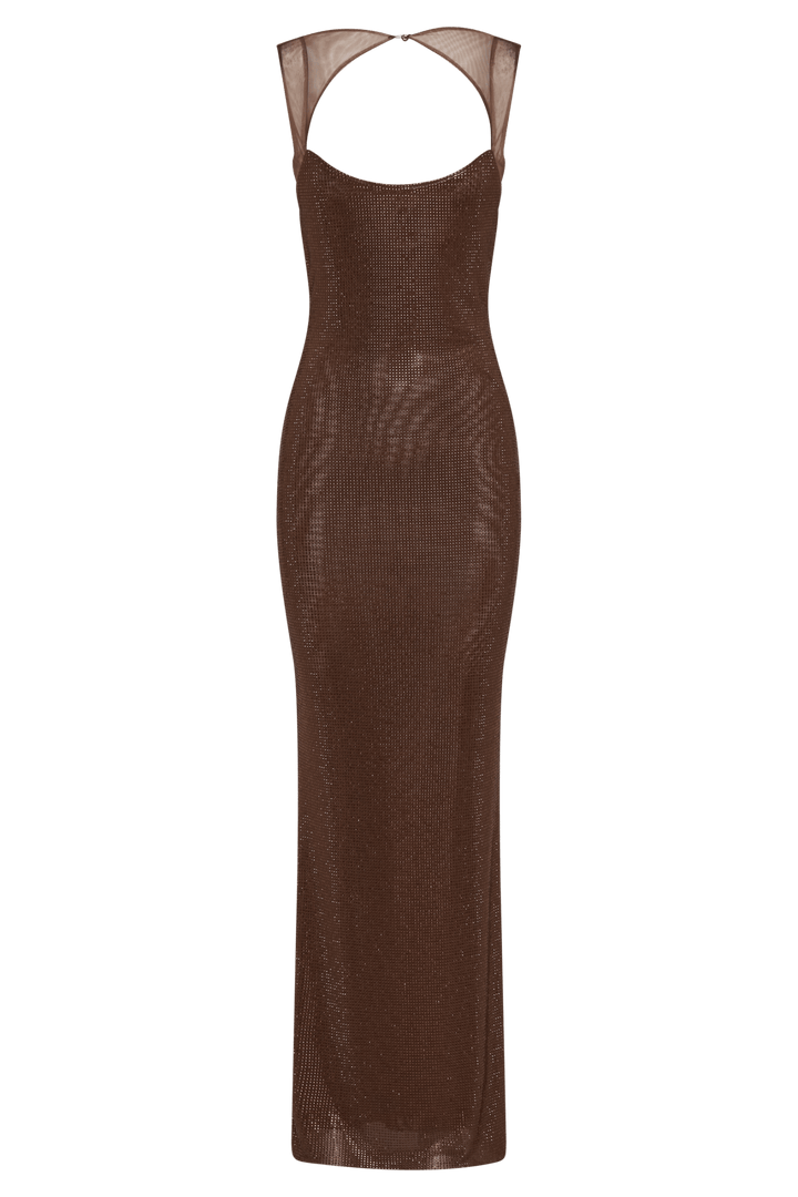 Jasmyn Hot Fix Maxi Dress With Mesh Back - 7