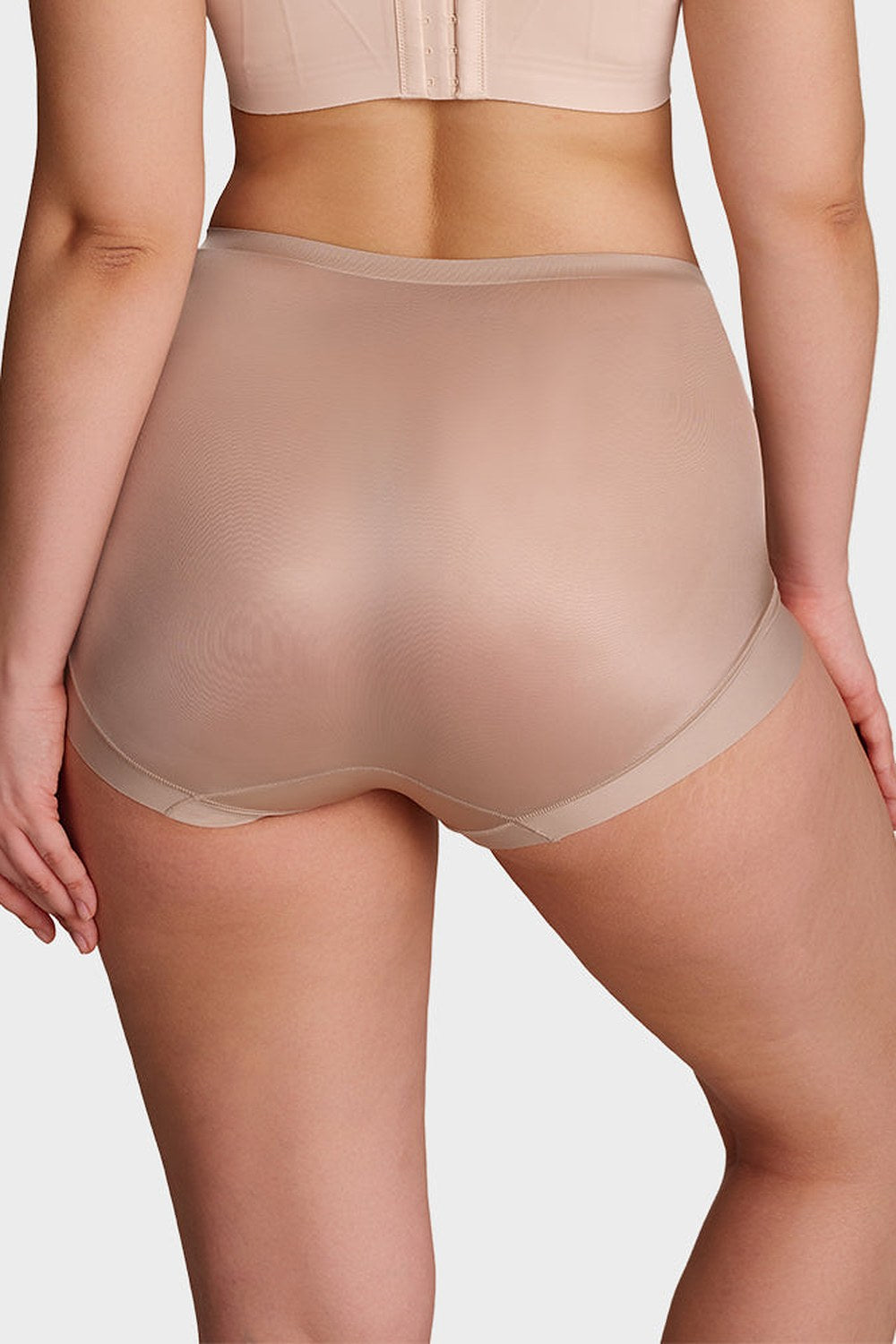 Juno High-Waist Cross-Compression Shaping Briefs (6-Pack) in Nude – back