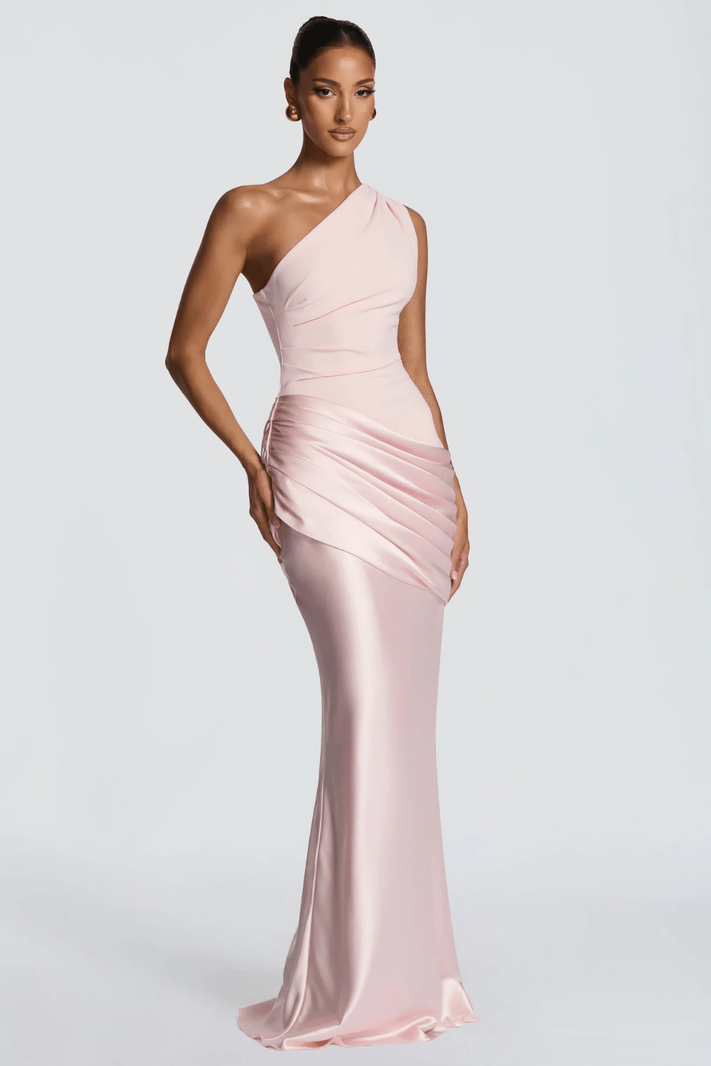 Léonie Draped One-Shoulder Maxi Dress - 8