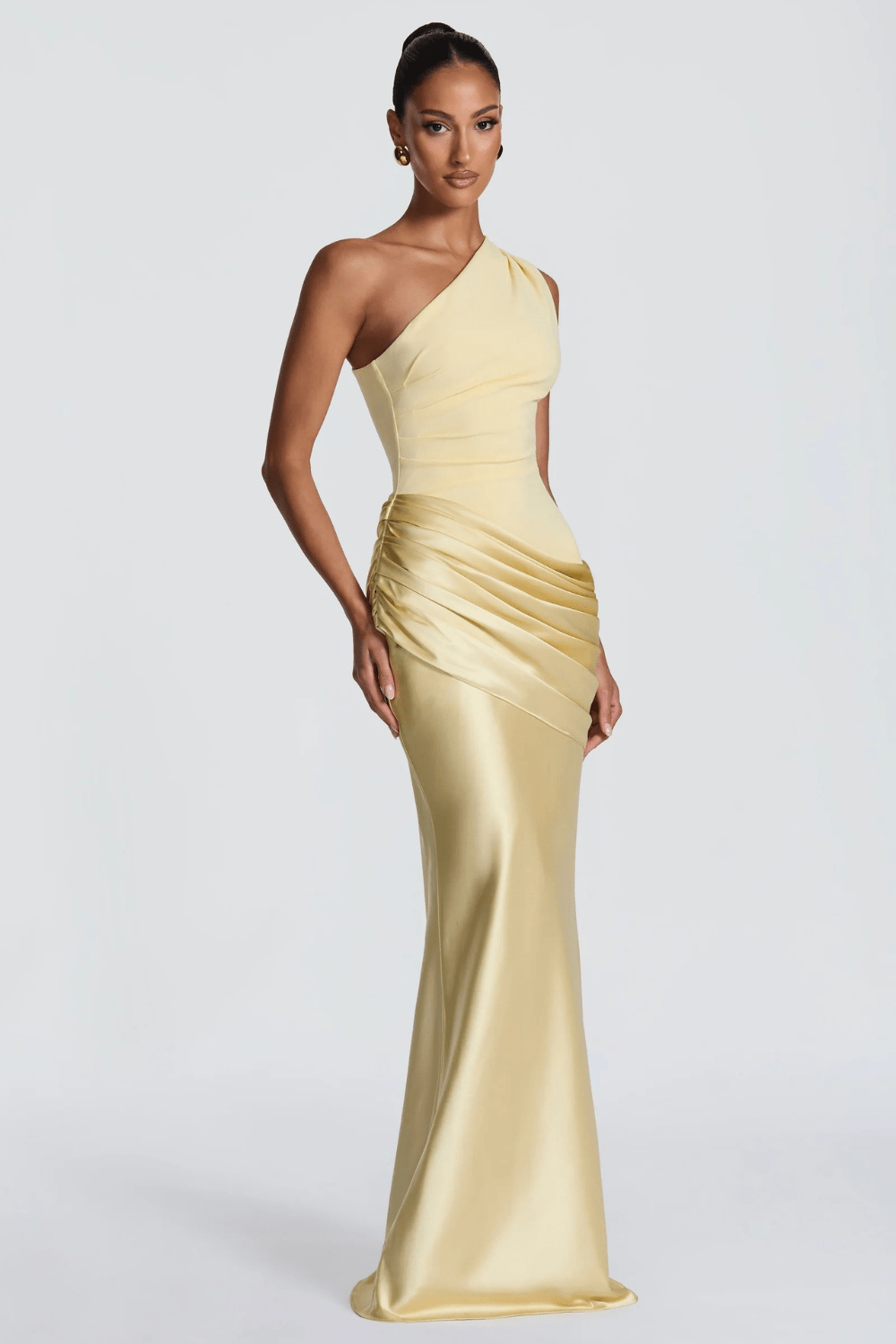 Léonie Draped One-Shoulder Maxi Dress - 11