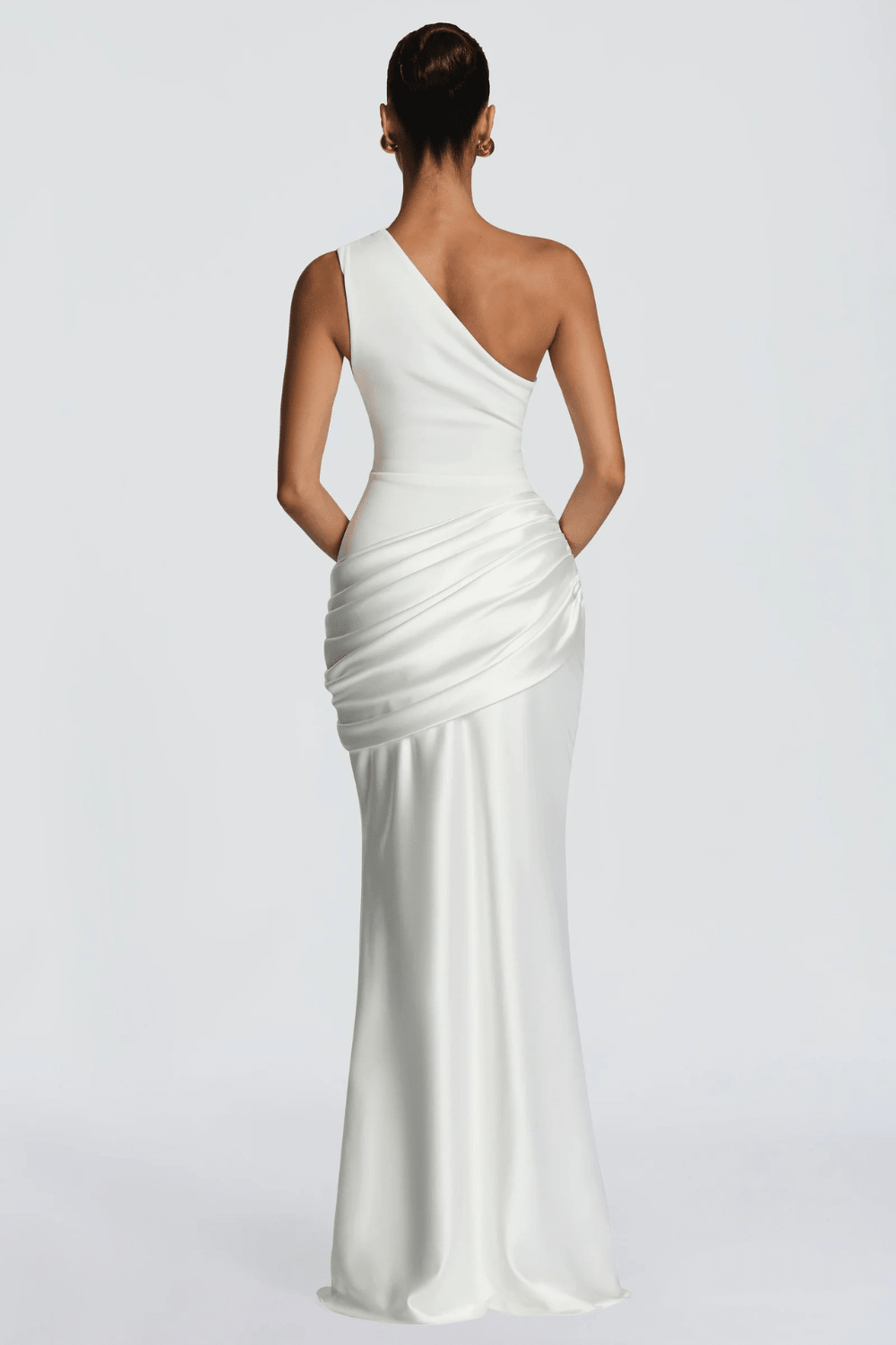 Léonie Draped One-Shoulder Maxi Dress - 15