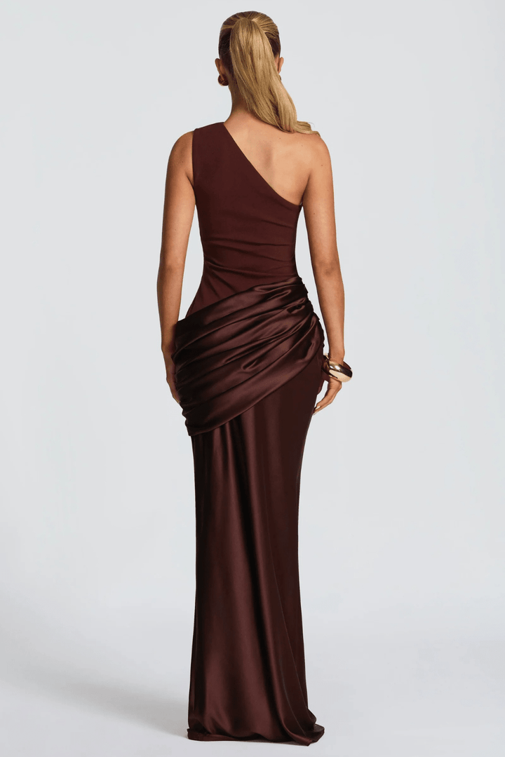 Léonie Draped One-Shoulder Maxi Dress - 3