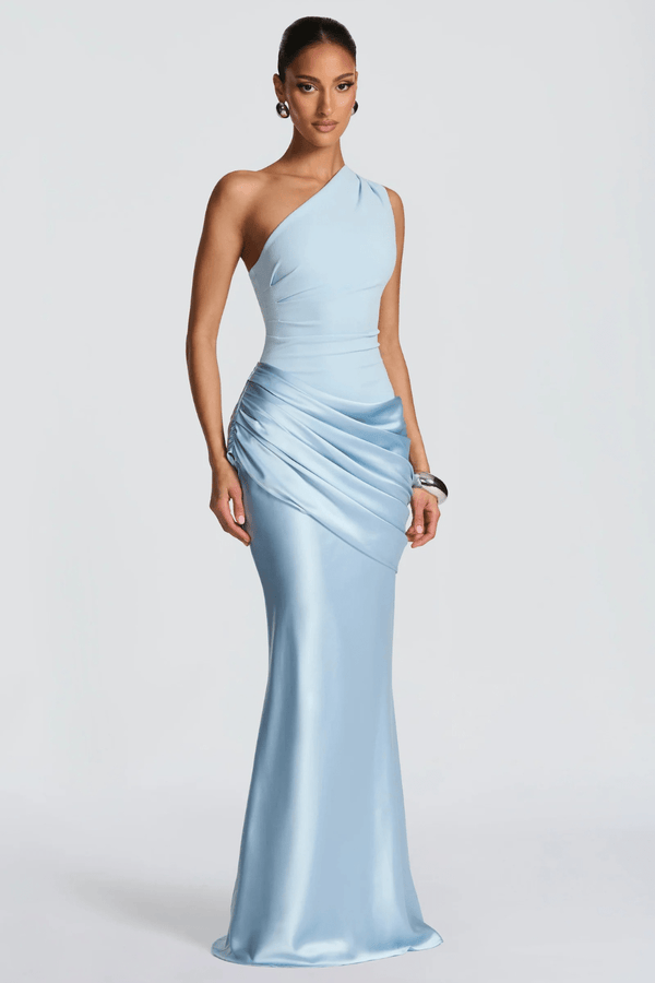 Léonie Draped One-Shoulder Maxi Dress - 18