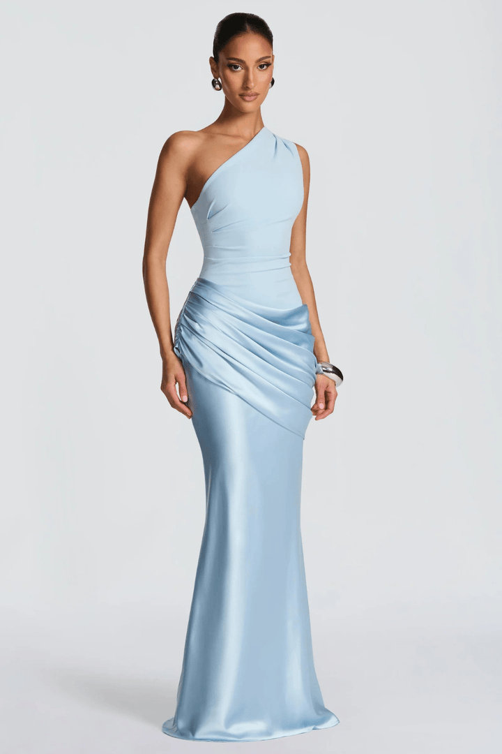 Léonie Draped One-Shoulder Maxi Dress - 18