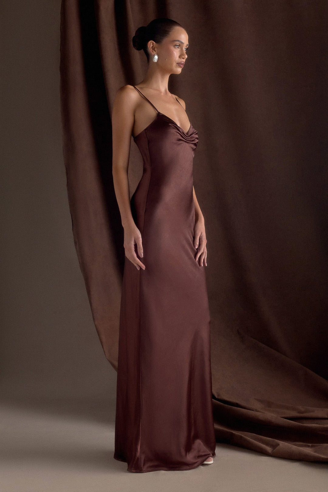 Lilly Sweetheart Satin Maxi Dress - 4