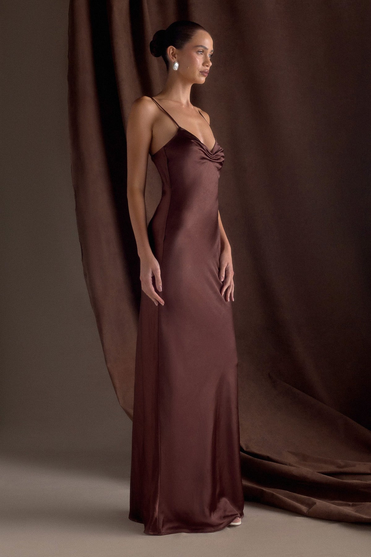Lilly Sweetheart Satin Maxi Dress - 4