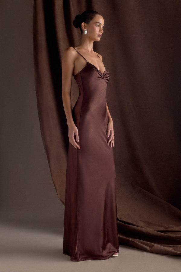 Lilly Sweetheart Satin Maxi Dress - 4