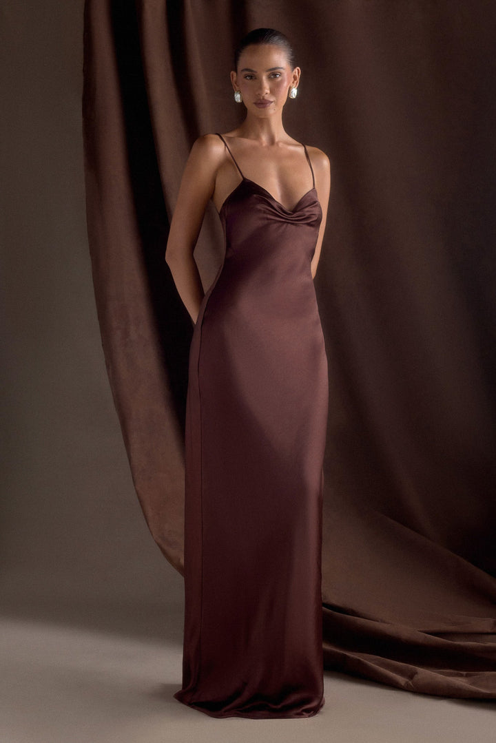 Lilly Sweetheart Satin Maxi Dress - 2