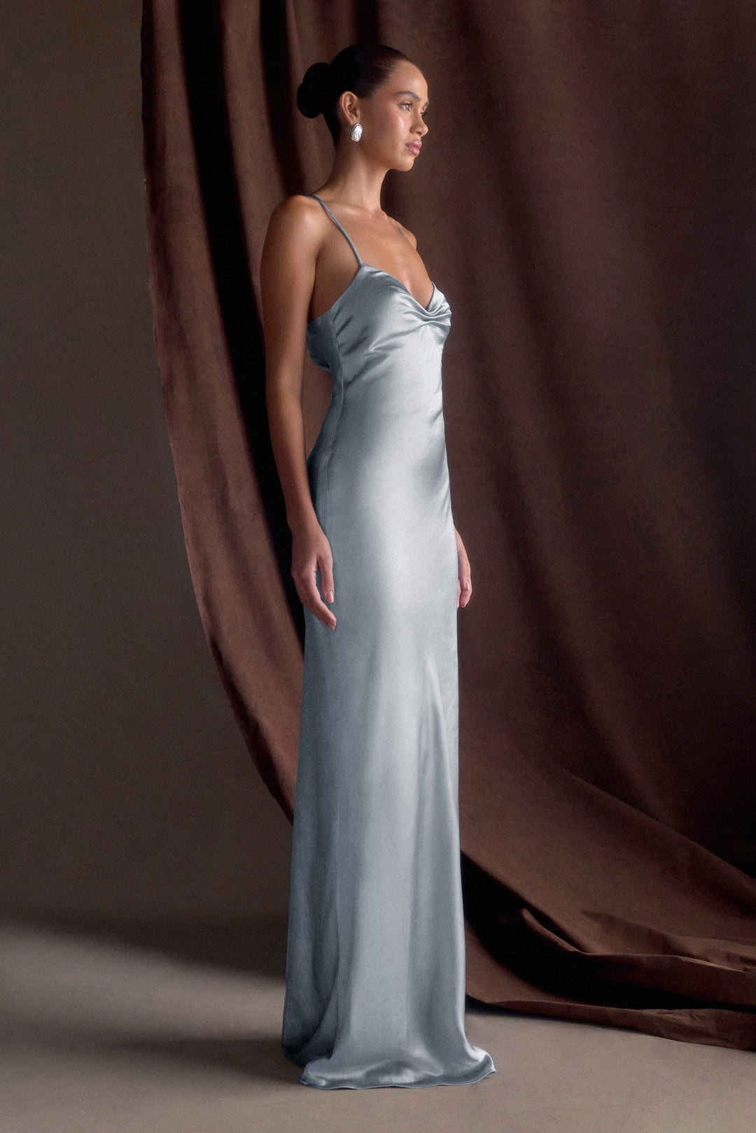 Lilly Sweetheart Satin Maxi Dress - 14