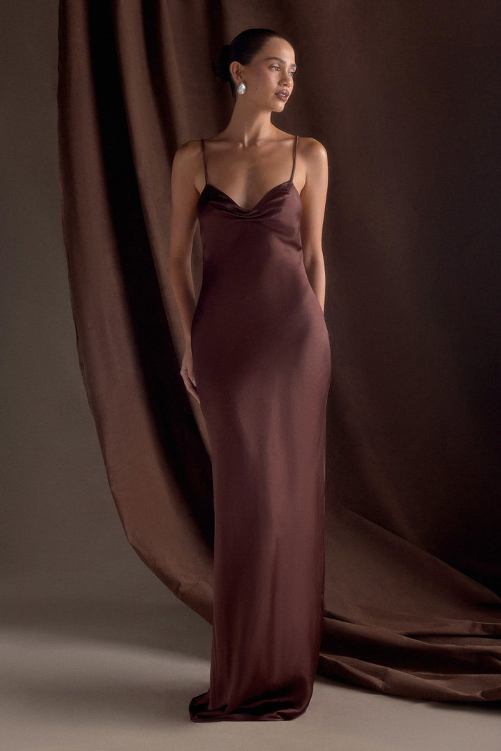 Lilly Sweetheart Satin Maxi Dress - 5