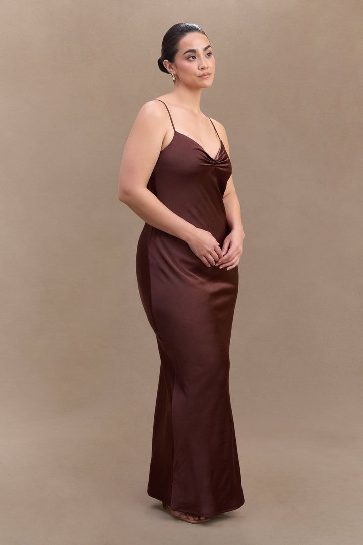 Lilly Sweetheart Satin Maxi Dress - 8