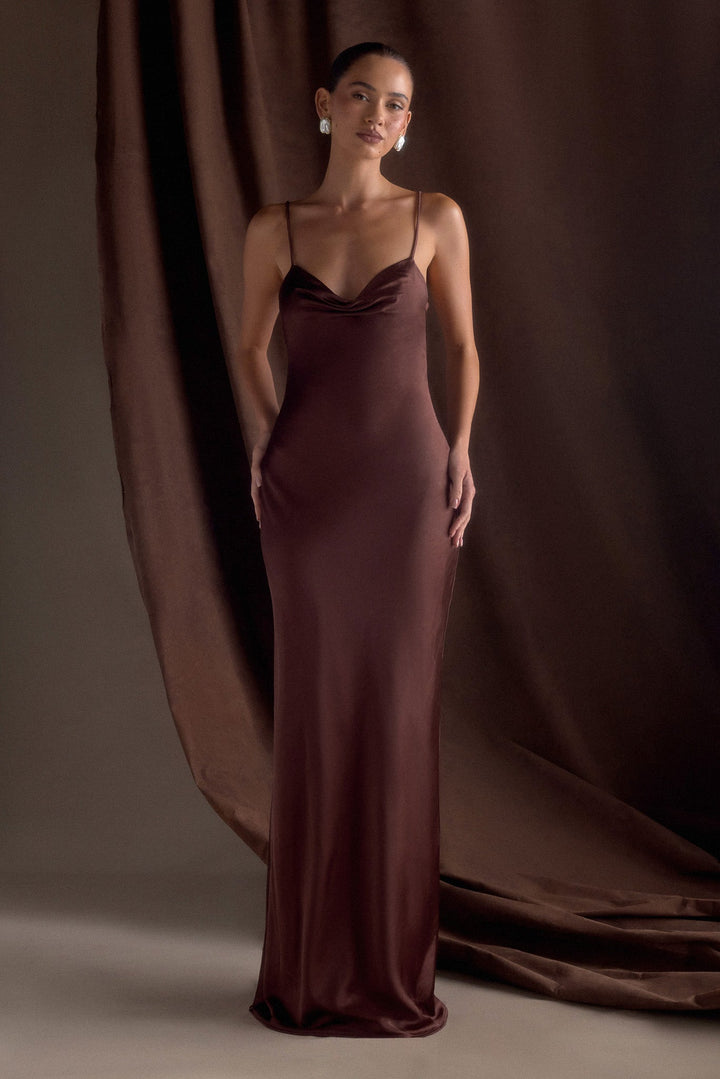 Lilly Sweetheart Satin Maxi Dress - 1