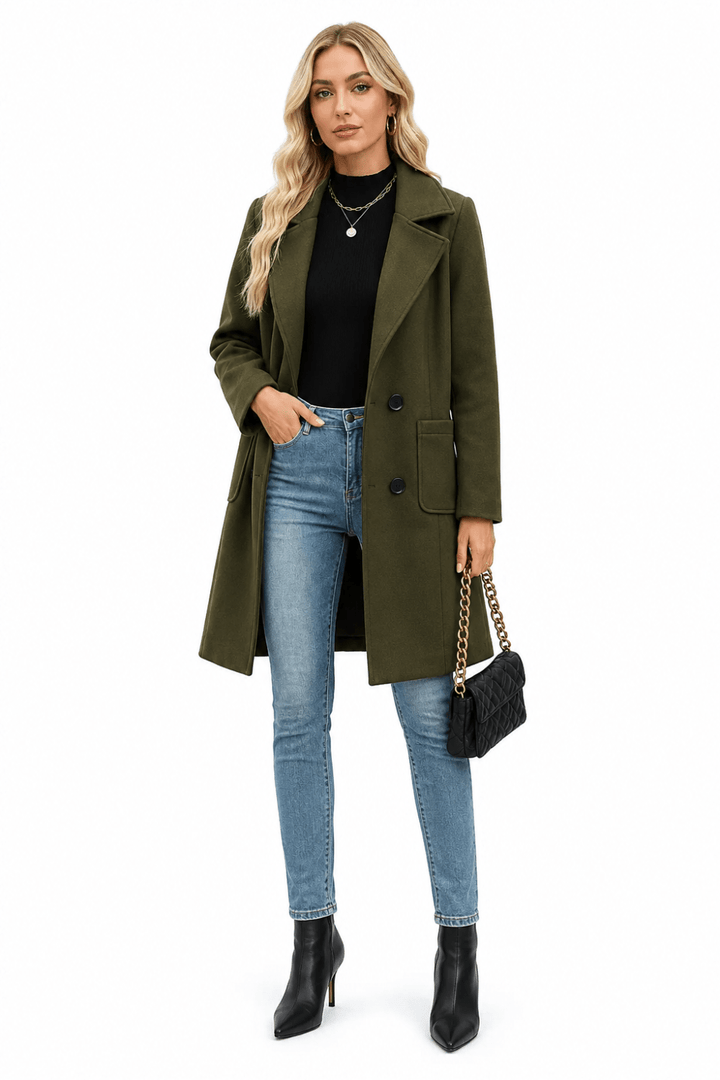 Lorenza Tailored Double-Breasted Wool-Blend Coat - 7