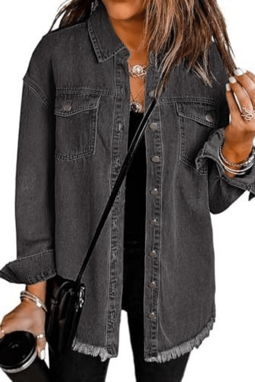 Mara Raw-Hem Denim Jacket - 10