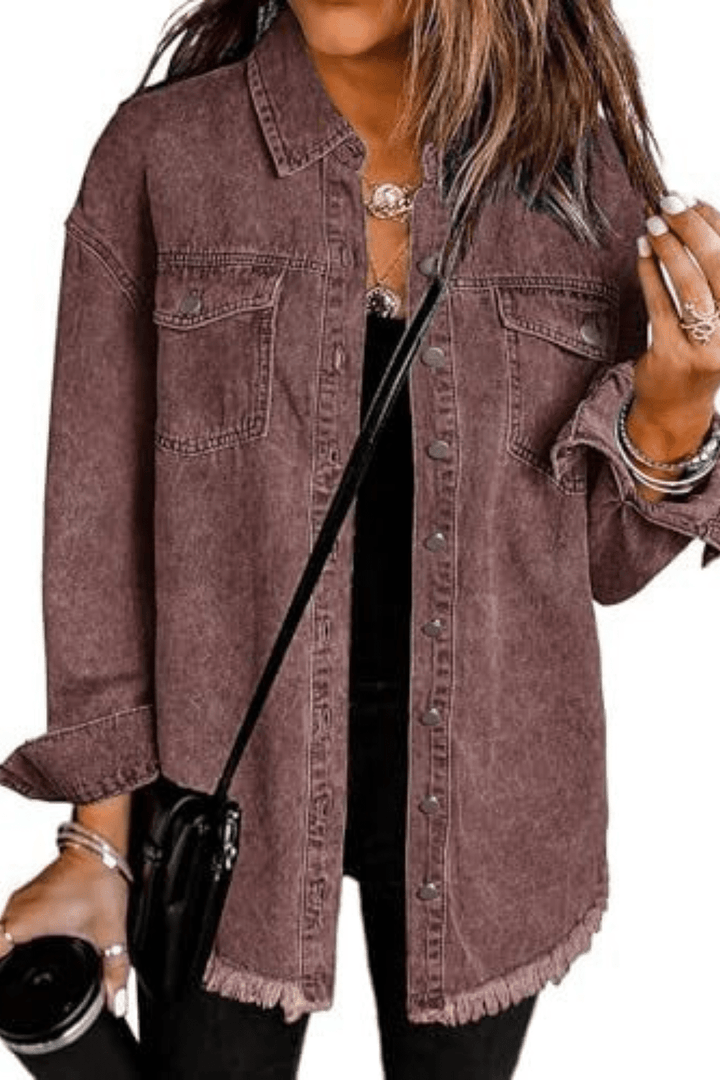 Mara Raw-Hem Denim Jacket - 9
