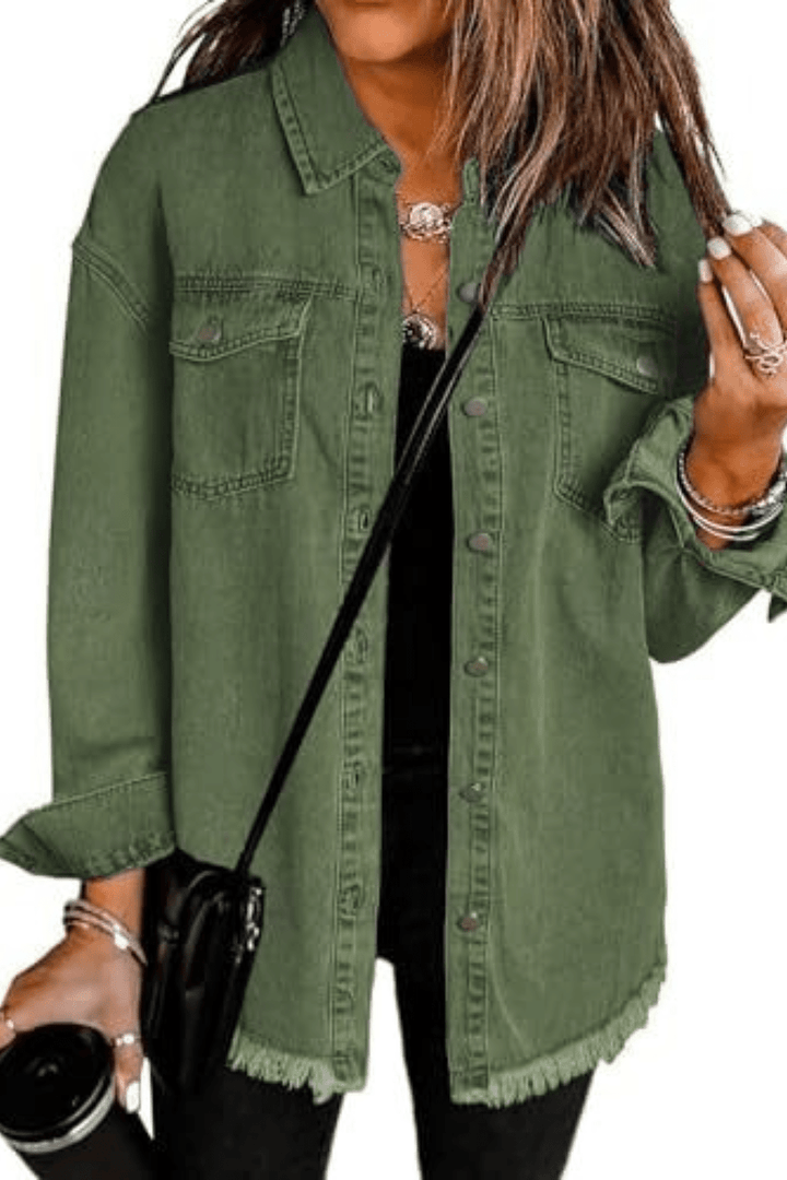 Mara Raw-Hem Denim Jacket - 1