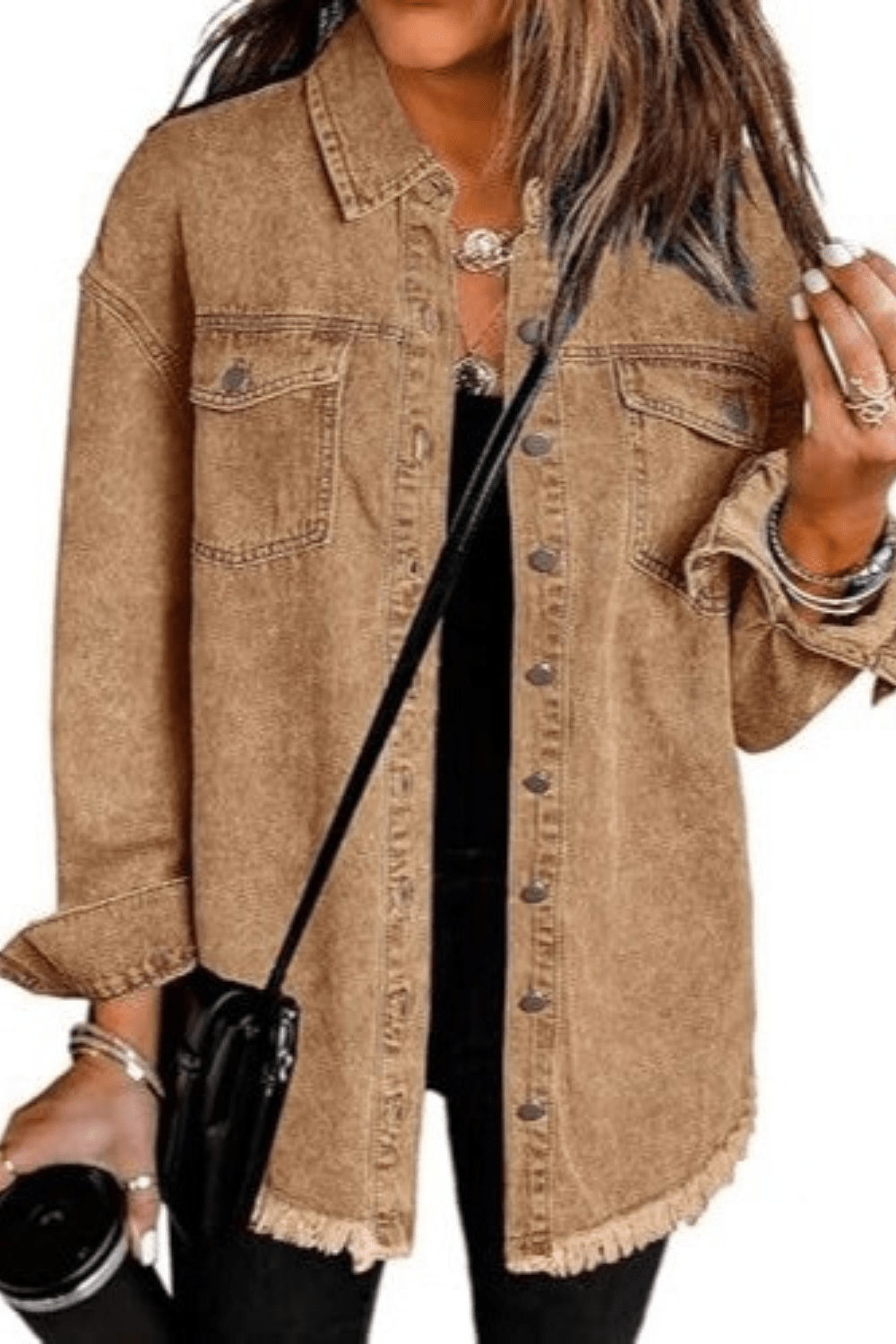 Mara Raw-Hem Denim Jacket - 8