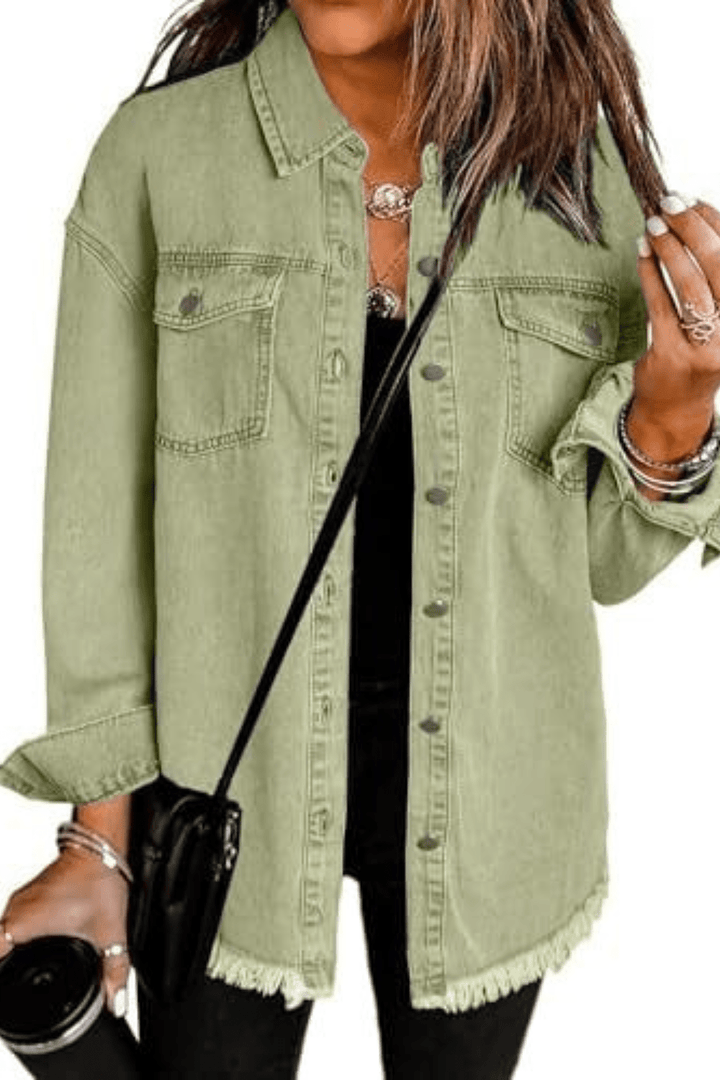 Mara Raw-Hem Denim Jacket - 2