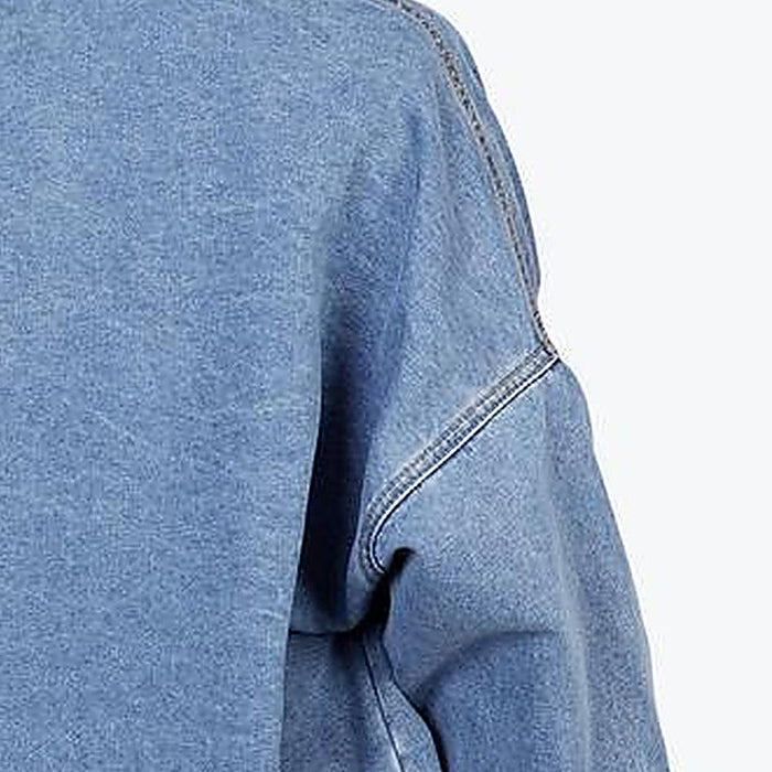Margot Drop-Shoulder Denim Jacket - detail: Dropped shoulder seam