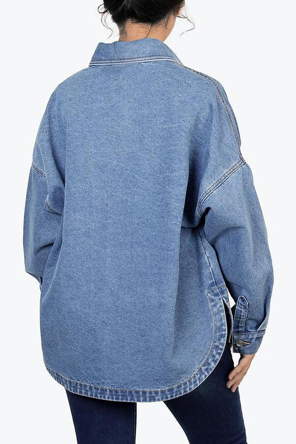Margot Drop-Shoulder Denim Jacket - 2