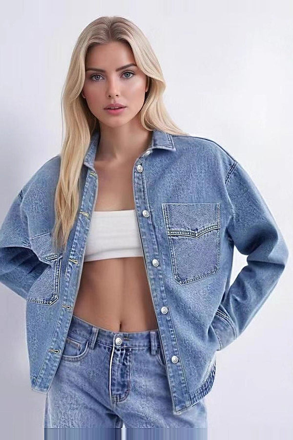 Margot Drop-Shoulder Denim Jacket - 1